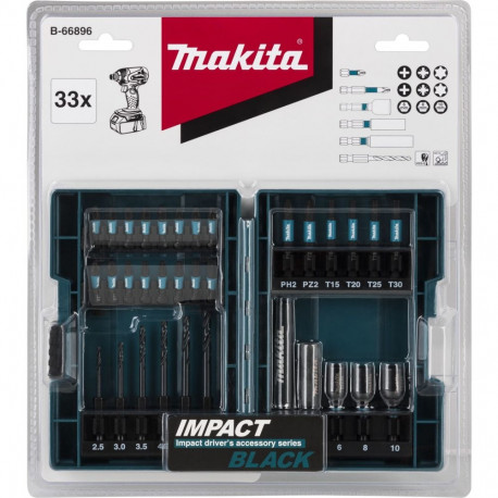 Makita B-66896 Impact must puuriterade komplekt