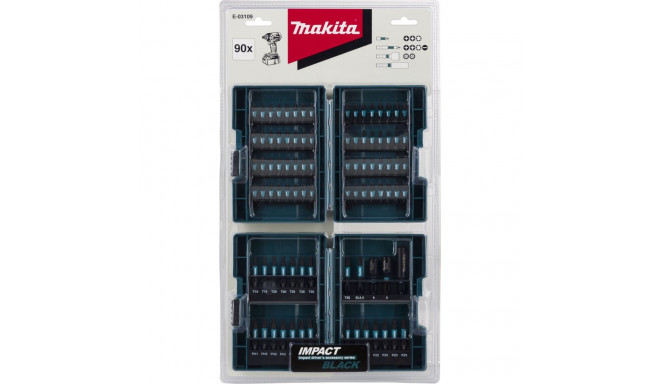 Makita E-03109 Impact Black Bit-Set 90-pcs.