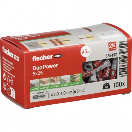 Fischer DuoPower 5x25 100 tk