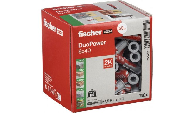 Fischer DUOPOWER 8x40 100 tk