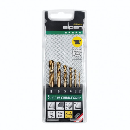 Alpen Cassette PZ HSS Cobalt 1897 3-kant TM 6, 6-osaline