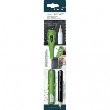 Pica Pocket koos 1 FOR ALL must ja valge