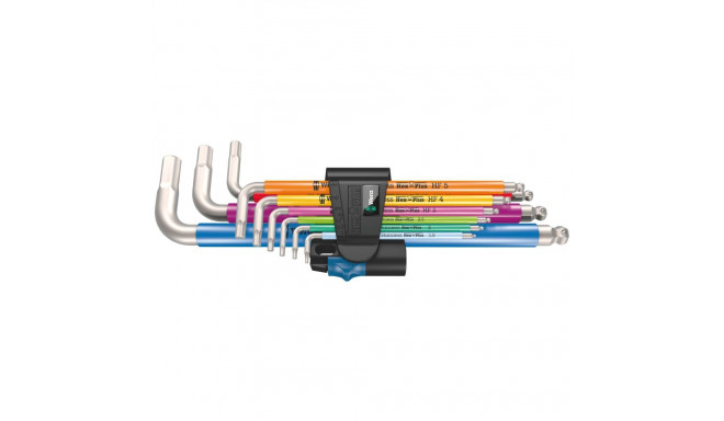 Wera 3950/9 Hex-Plus Multicolour HF Stainless 1