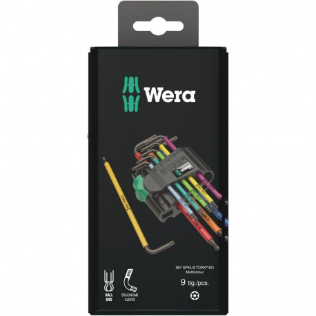 WERA 967/9 TX BO SB L-key set, Blacklaser