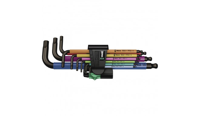 WERA 950 SPKL/9 SM N Multicolor Hex-Plus Hex Key Set High Torque