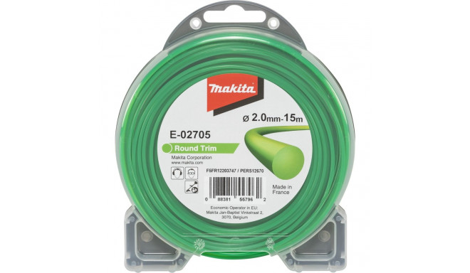 Makita E-02705 Niidukiniit ümmargune 2,0 mm x 15 m