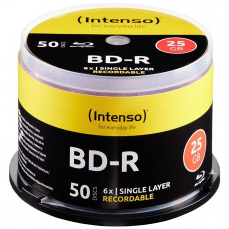 1x50 Intenso BD-R 25GB 6x kiirus, karp