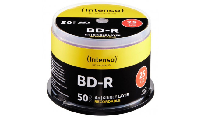 1x50 Intenso BD-R 25GB 6x Speed, Cakebox