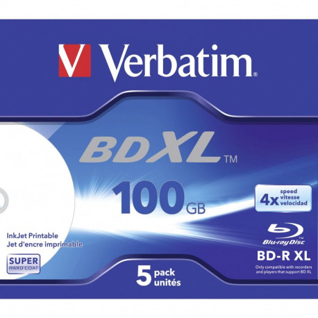 1x5 Verbatim BD-R Blu-Ray 100GB 4x kiirus lai prinditav JC