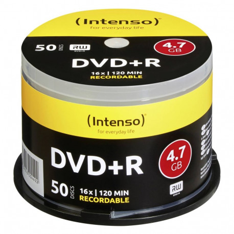 1x50 Intenso DVD+R 4,7GB 16x kiirus, karp