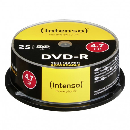 1x25 Intenso DVD-R 4,7GB 16x kiirus, karp