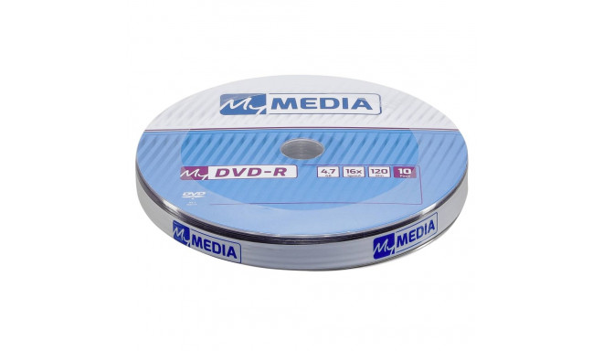 1x10 MyMedia DVD-R 4,7GB 16x kiirus matt hõbedane Wrap