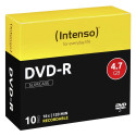1x10 Intenso DVD-R 4,7GB 16x Kiirus, Õhuke karp