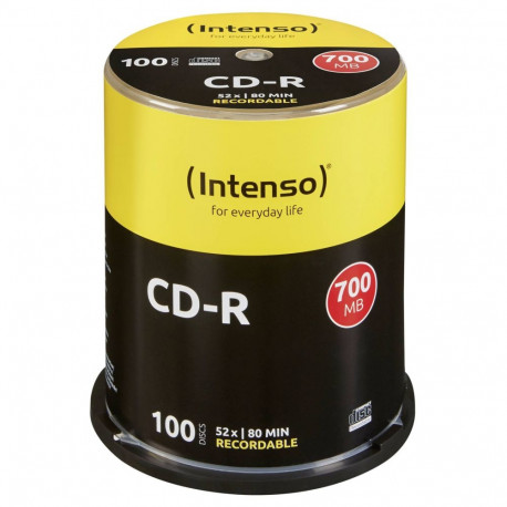 1x100 Intenso CD-R 80 / 700MB 52x kiirus, karp