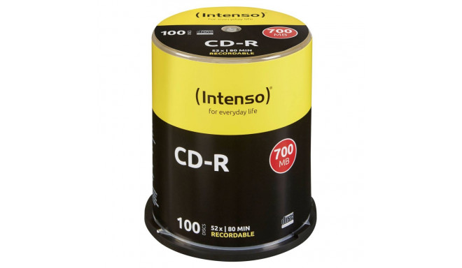 1x100 Intenso CD-R 80 / 700MB 52x kiirus, karp