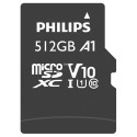Philips MicroSDXC Kaart 512GB Class 10 UHS-I U1 koos Adapteriga