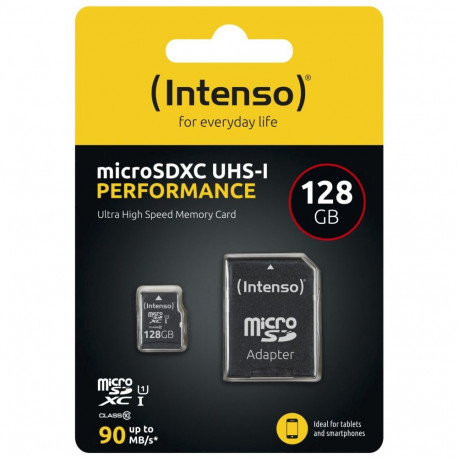 Intenso microSDXC 128GB C10 UHS-I U1 Performance adapter