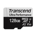 Transcend microSDXC 340S 128GB Class 10 UHS-I U3 A2 Mälukaart