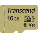 Transcend microSDHC 500S 16GB Klass 10 UHS-I U3 V30 + Adapter