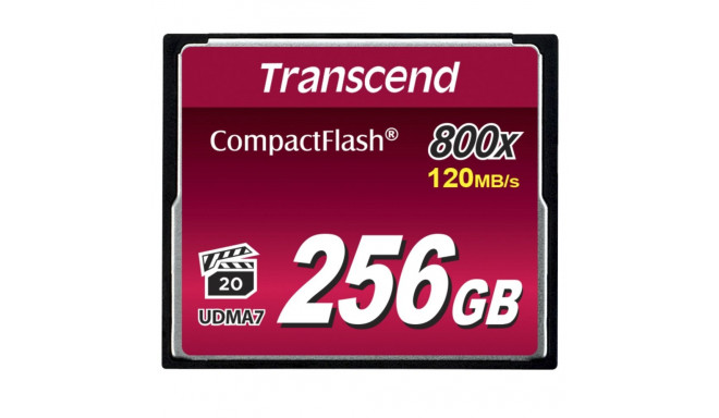 Transcend Compact Flash mälukaart 256GB 800x