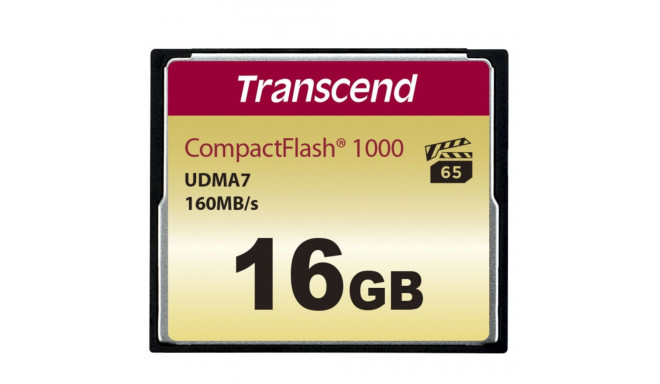 Transcend Compact Flash 16GB 1000x mälukaart