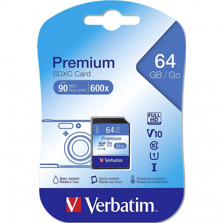 Verbatim SDXC kaart 64GB Class 10