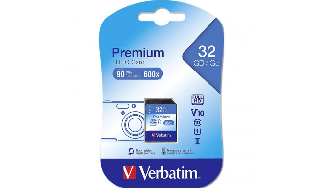 Verbatim SDHC mälukaart 32GB Class 10
