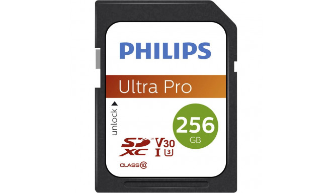 Philips SDXC mälukaart 256GB Class 10 UHS-I U3 V30 A1
