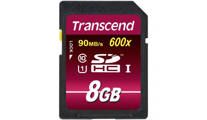 Transcend SDHC 8GB Class10 UHS-I 600x Ultimate mälukaart