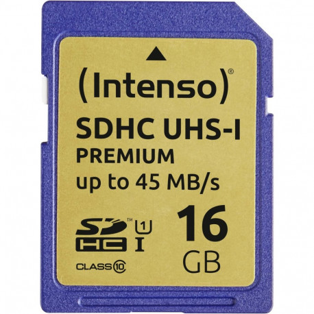 Intenso SDHC kaart 16GB Class 10 UHS-I Premium