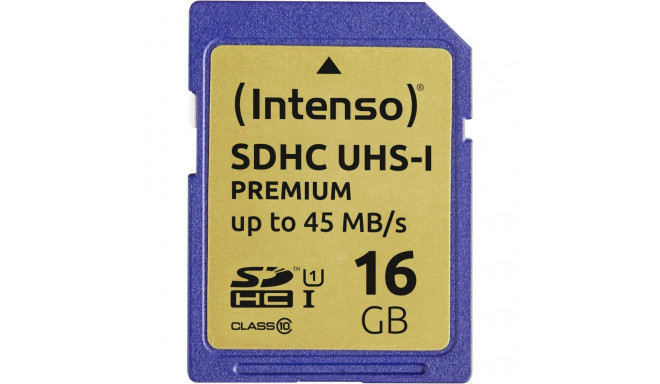 Intenso SDHC kaart 16GB Class 10 UHS-I Premium