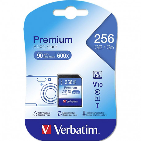 Verbatim SDXC kaart 256GB klass 10