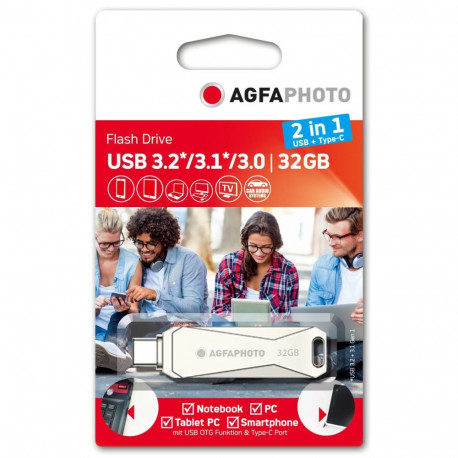 AgfaPhoto USB 3.0 2in1 32GB USB-TypeC