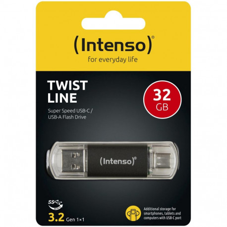 Intenso Twist Line 32GB USB-mälupulk 3.2 USB-C ja USB-A