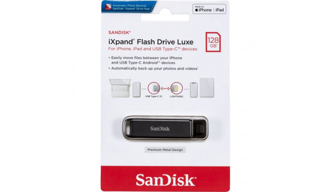 SanDisk iXpand Flash Drive Luxe 128GB TypC/Li.SDIX70N-128G-GN6NE