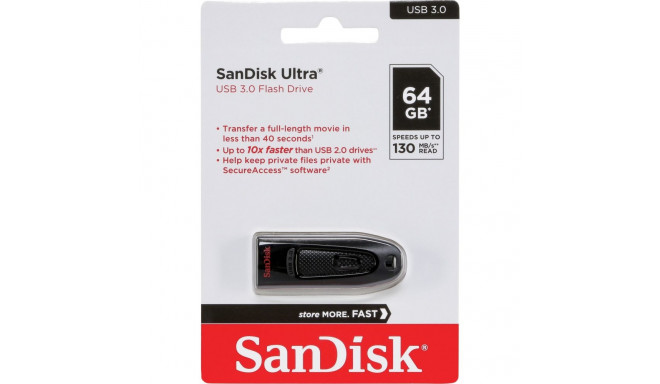 SanDisk Ultra USB 3.0       64GB up to 100MB/s    SDCZ48-064G-U46