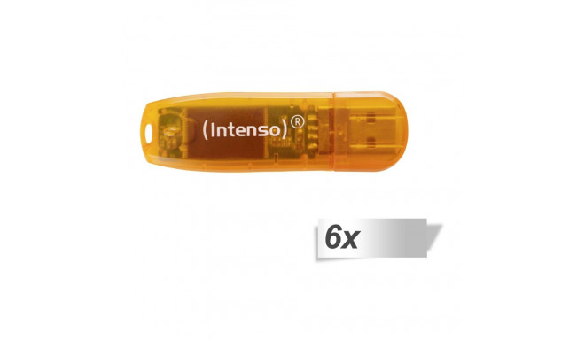6x1 Intenso Rainbow Line    64GB USB Stick 2.0