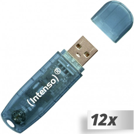 12x1 Intenso Rainbow Line 4GB USB-mälupulk 2.0