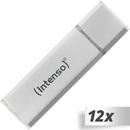 12x1 Intenso Alu Line hõbedane 4GB USB-mälupulk 2.0