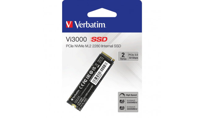Verbatim Vi3000 M.2 SSD 2TB PCIe NVMe 49376