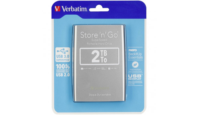 Verbatim Store n Go 2,5 2TB USB 3.0 hõbedane 53189