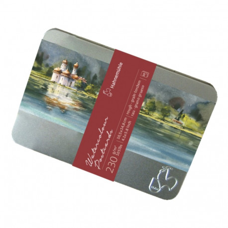 Hahnemühle Watercolour Postcards MetalBox Rough 10x15cm 230g 30tk