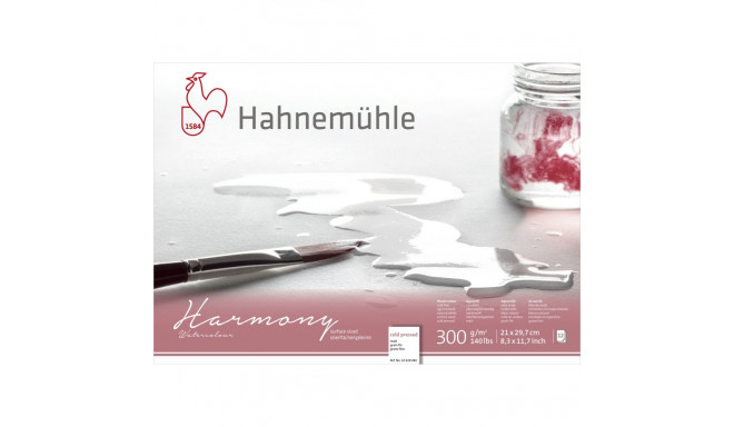 Hahnemühle Harmony akvarellipaber külmpressitud 12 lehte 300 g A4