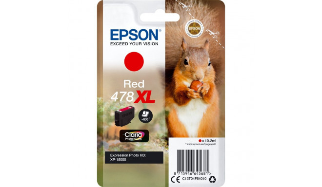 Epson tindikassett punane Claria Photo HD 478 XL T 04F5