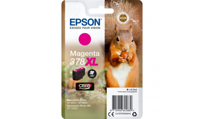 Epson ink cartridge magenta Claria Photo HD 378 XL    T 3793