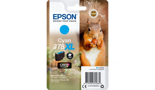 Epson tindikassett tsüaan Claria Photo HD 378 XL T 3792