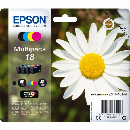 Epson Claria Home Multipack T 180 BK/C/M/Y            T 1806
