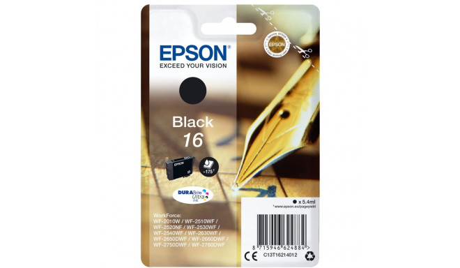 Epson tindikassett must DURABrite Ultra T 162 T 1621