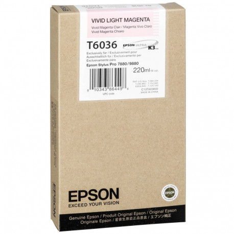 Epson tindikassett erksavärviline hele magenta T 603 220 ml T 6036