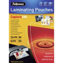 Fellowes Glossy 125 Micron Card Laminating Pouch  75x105 mm
